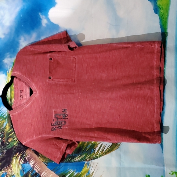 KENNETH Cole Reaction men's rustic v neck tee shirt size M - Picture 2 of 4